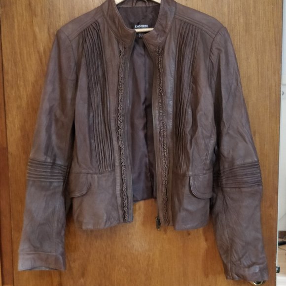Brown Danier Leather Jacket - Picture 2 of 6